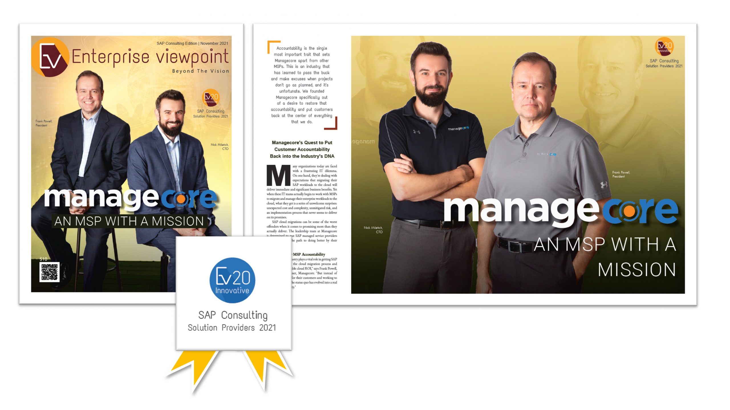 Managecore Named to Top 20 SAP Consulting and Managed Service Providers for 2021