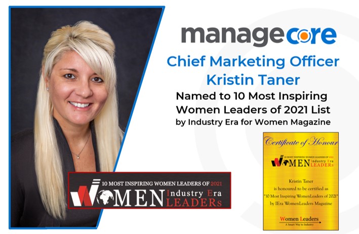 Managecore SAP Managed Services Provider Kristin Taner Earns 10 Most Inspiring Women Award 2021