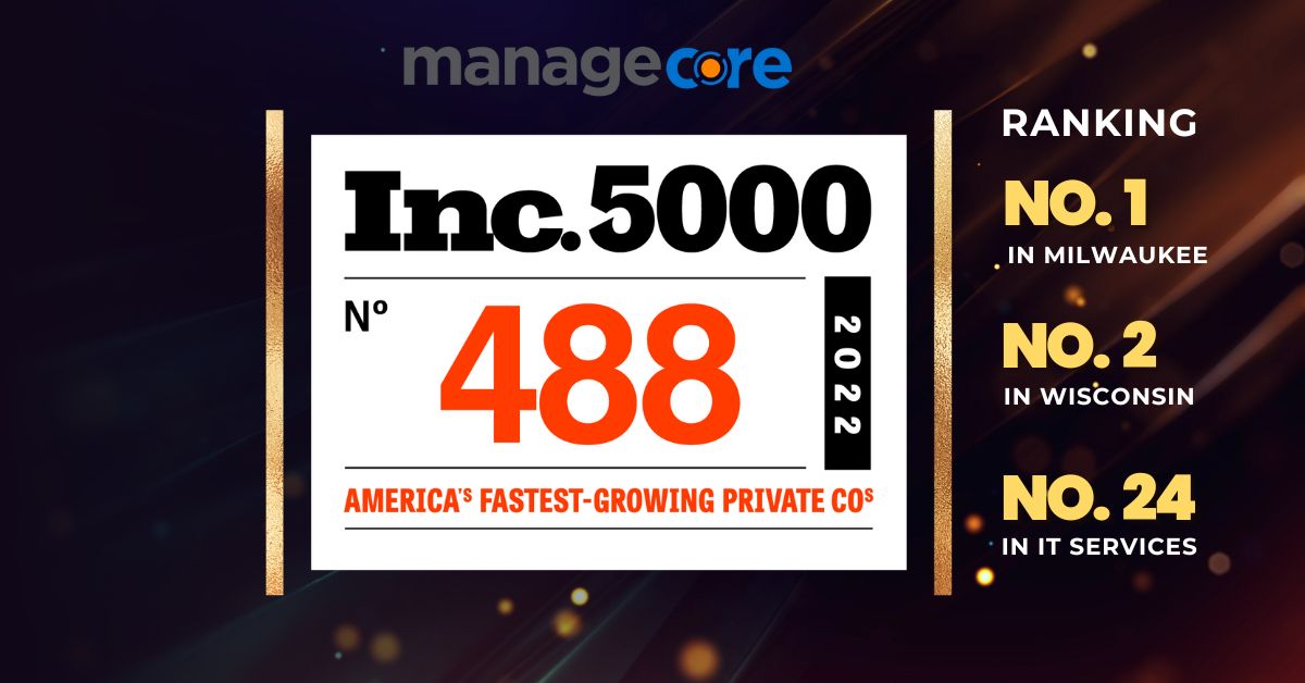 Managecore 2022 Inc. 5000 Award