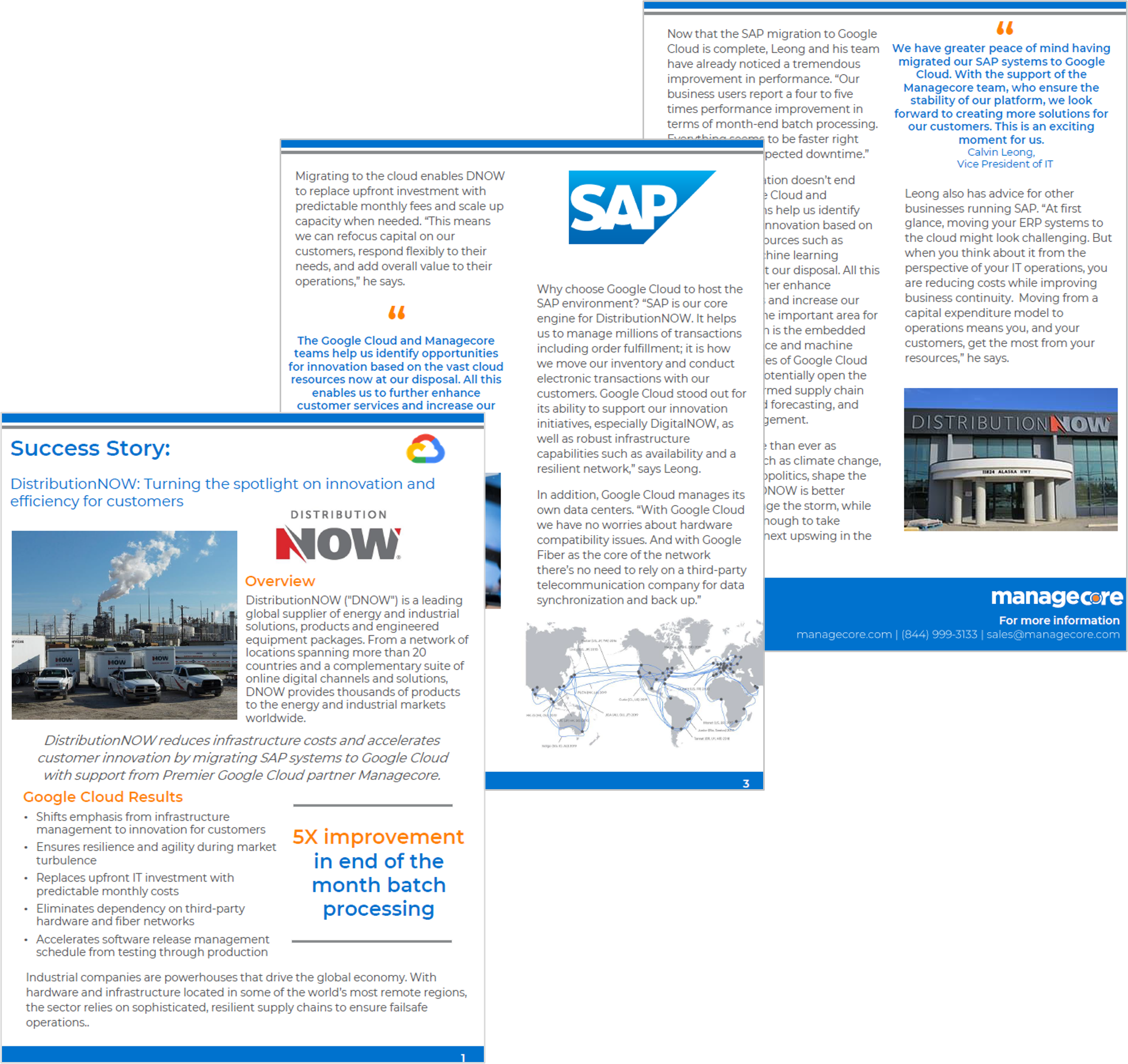 Managecore Customer DNOW Success Story: Turning the spotlight on innovation and efficiency for customers by running SAP on Google Cloud