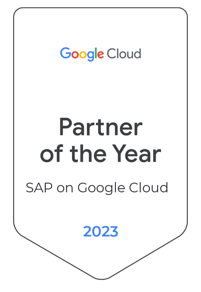 Managecore Google Cloud Partner of the Year Award 2023 for SAP on Google Cloud